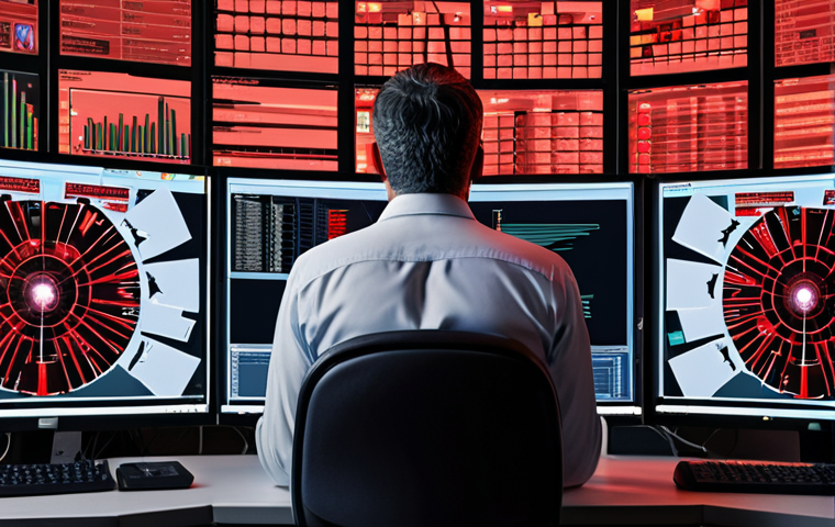 **

A stressed IT security professional surrounded by screens displaying numerous red alert notifications and complex log data. Overwhelmed by the volume and struggling to identify actual threats. The scene should convey a sense of urgency and information overload. The prompt would ideally capture a scenario with "False Positives" and "SIEM Overload".

**