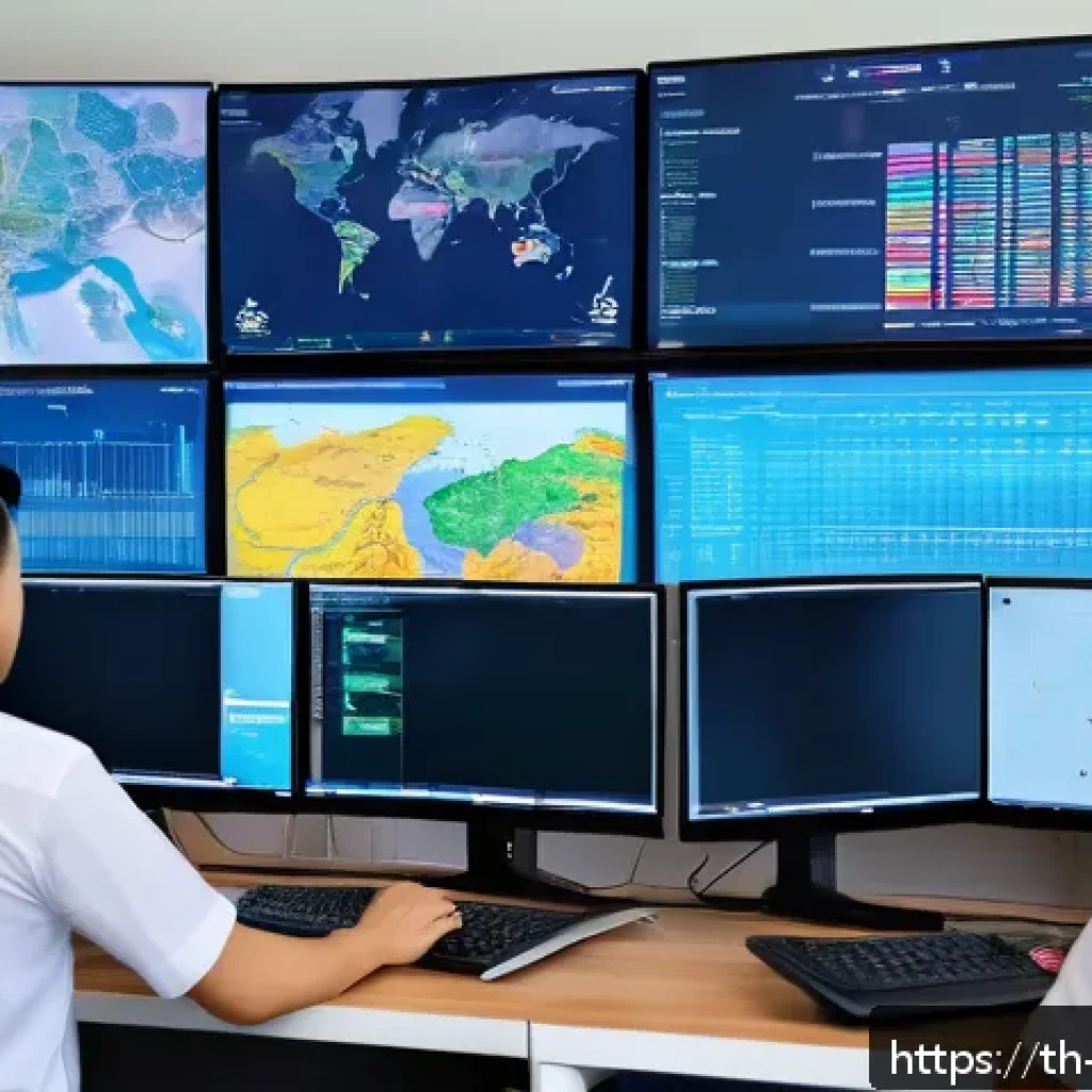 SIEM과 IDS IPS 통합 운영의 장단점 - A modern cybersecurity operations center in a Thai corporate office, showing diverse security analys...